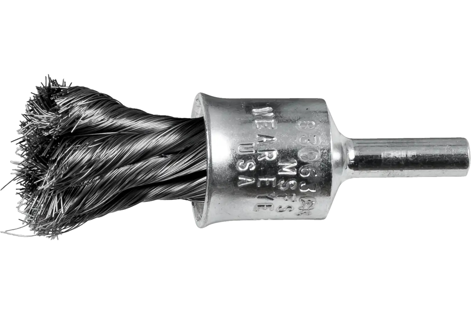 Picture of Pferd Knot Wire End Brush 1/2" Dia. Flared Cup .006 Carbon Steel 1/4" Shank